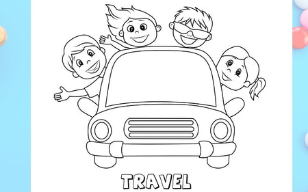 Travel Coloring Page - ADVENTURES