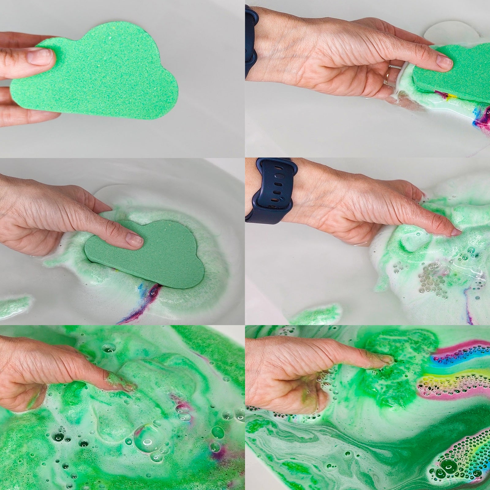 Rainbow Bath Bombs for Kids, Easter Gift for Kids, 3 Rainbow Effect kids Bath Bombs - Axel Adventures