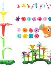Build A Flower Garden, Colorful Flower Stacking Toddler Toy 112 Pcs - Axel Adventures