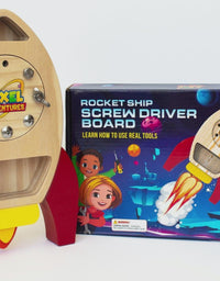 Montessori Screwdriver Board Set, Kids Busy Board Toy, ROCKET