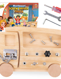 Montessori Screwdriver Truck Real Tools Toy for Kids - Axel Adventures