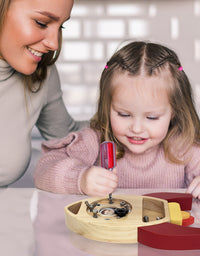 Montessori Screw Driver Board, Rocket Ship Toy Wooden Kids Busy Board Sensory Toy - Axel Adventures
