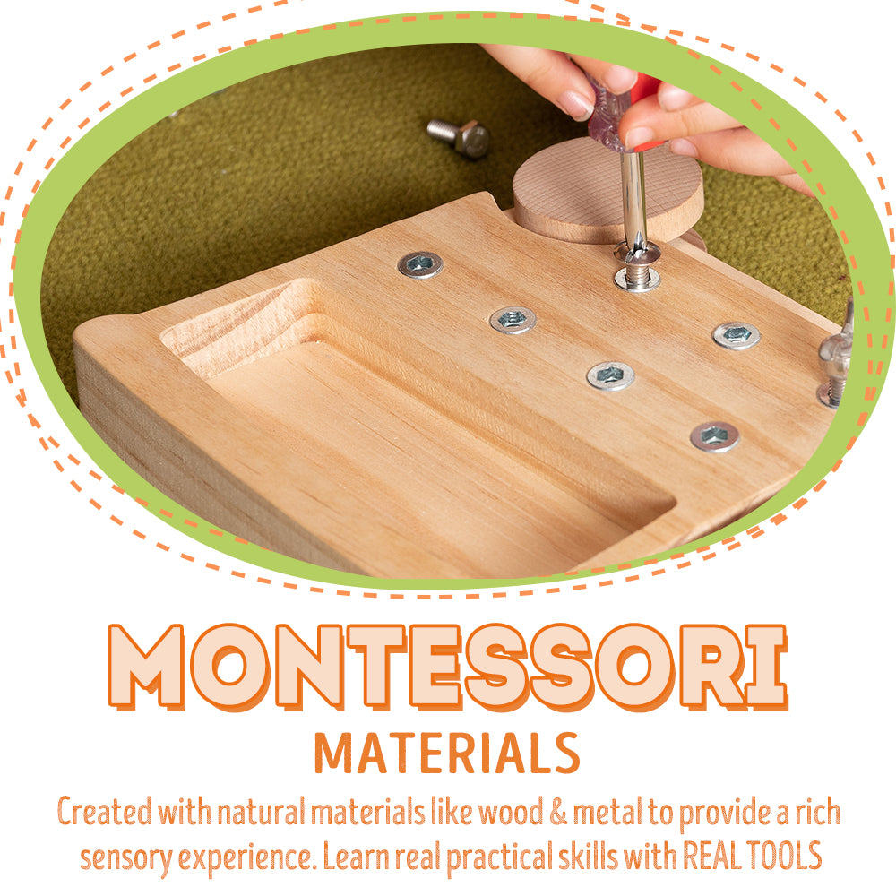 Montessori Screwdriver Truck Real Tools Toy for Kids - Axel Adventures