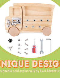 Montessori Screwdriver Truck Real Tools Toy for Kids - Axel Adventures