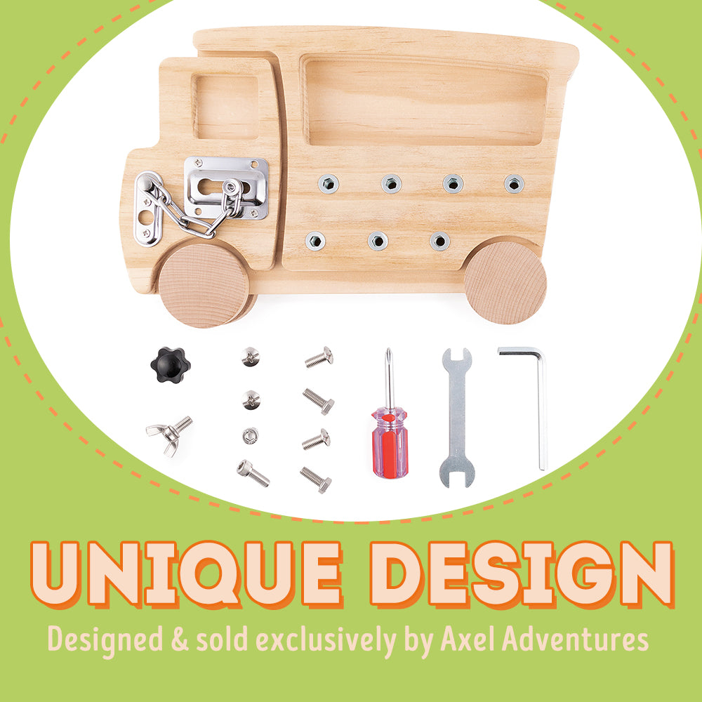 Montessori Screwdriver Truck Real Tools Toy for Kids - Axel Adventures