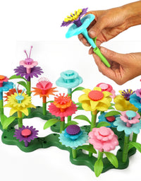 Build A Flower Garden, Colorful Flower Stacking Toy 47 Pcs - Axel Adventures