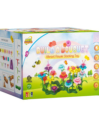 Build A Flower Garden, Colorful Flower Stacking Toy 47 Pcs - Axel Adventures
