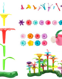 Build A Flower Garden, Colorful Flower Stacking Toy 47 Pcs - Axel Adventures