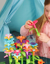 Build A Flower Garden, Colorful Flower Stacking Toy 47 Pcs - Axel Adventures