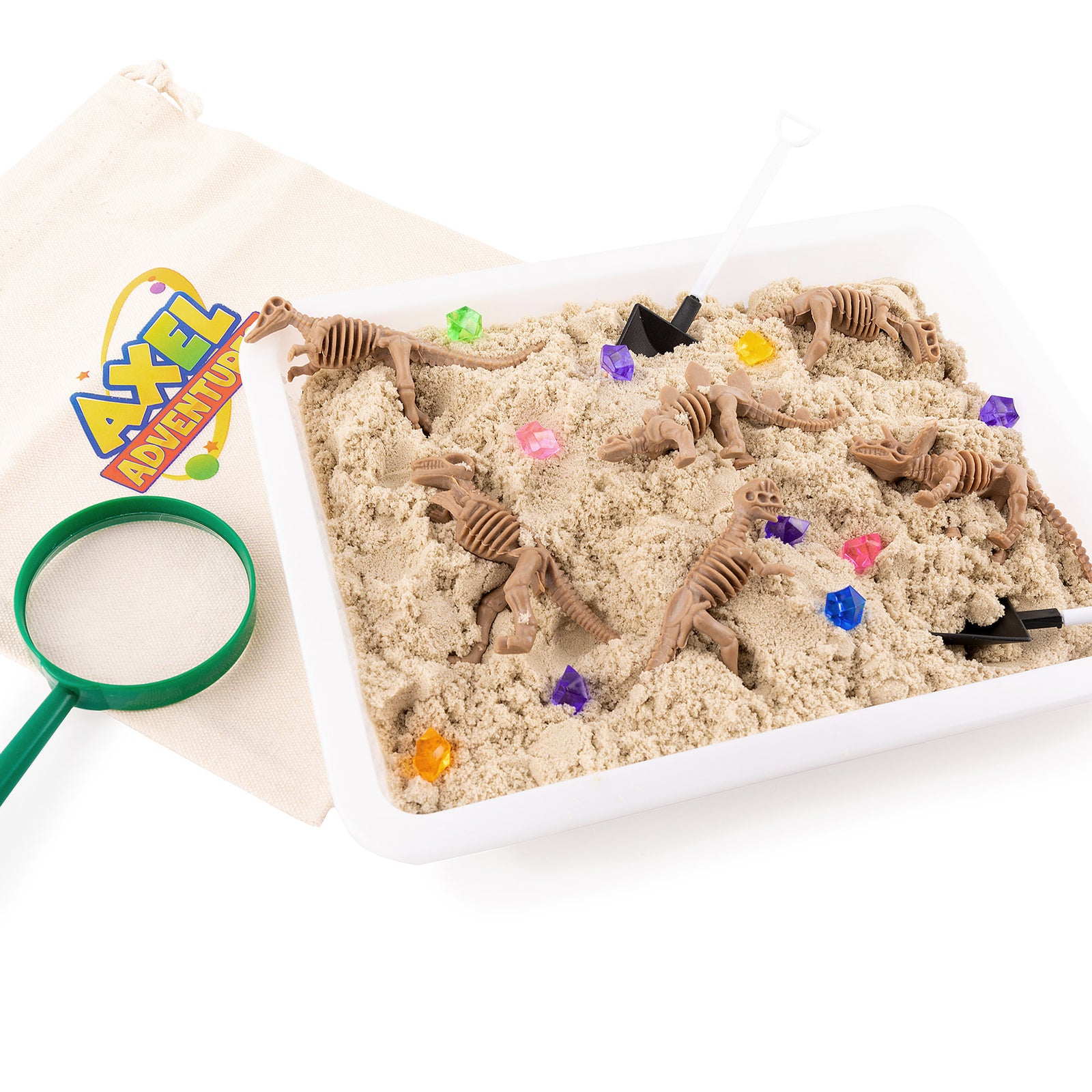 Dinosaur Sensory Bin for Preschoolers, Dinosaur Toy for Kids - Axel Adventures