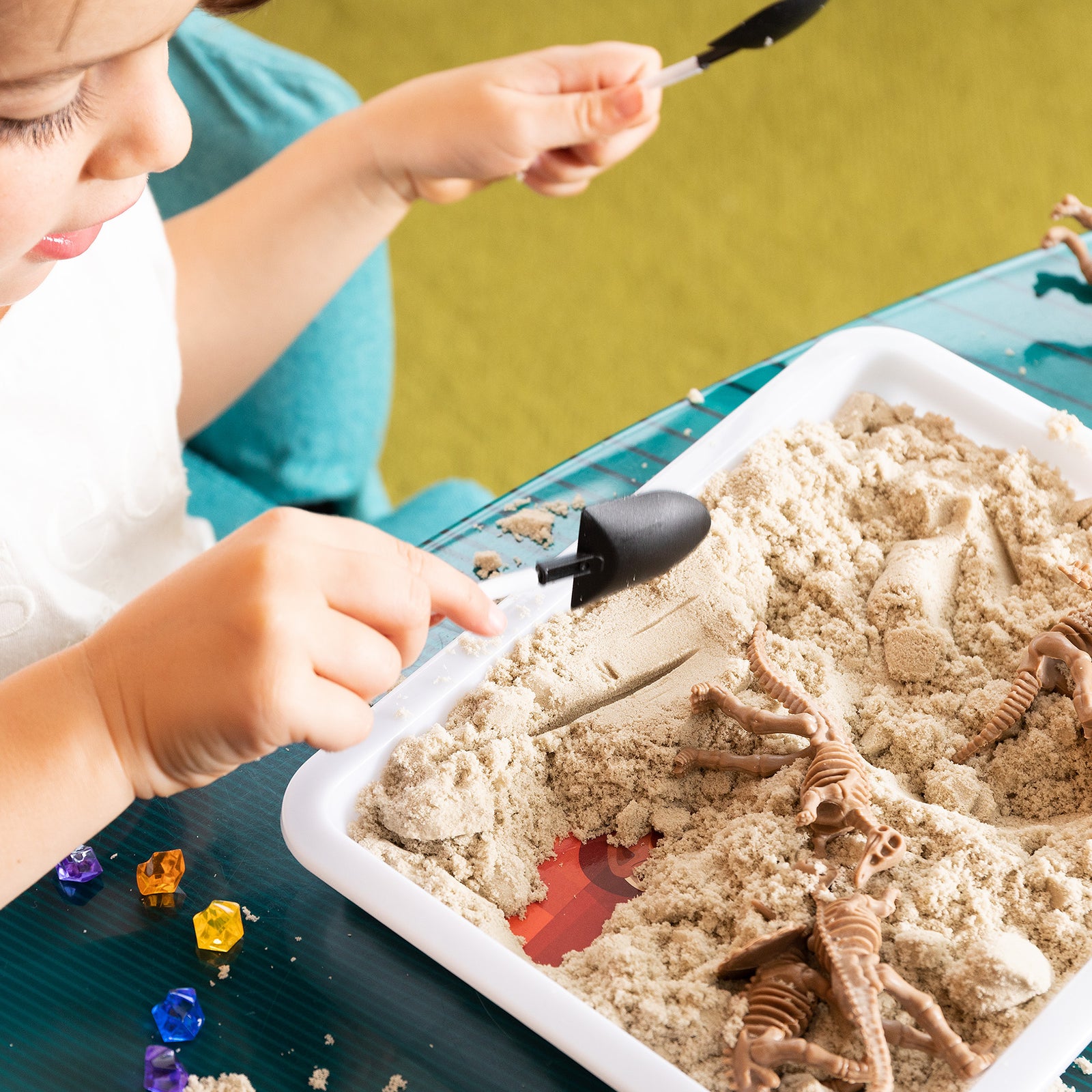 Dinosaur Sensory Bin for Preschoolers, Dinosaur Toy for Kids - Axel Adventures
