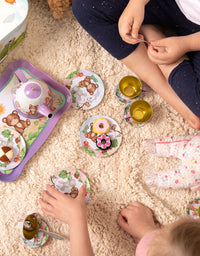 Woodland Animal Themed Pretend Play Tea Set for Little Girls - 15 PCS Tea Party Set for Kids Learning and Social Skills - Axel Adventures