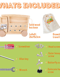 Montessori Screwdriver Truck Real Tools Toy for Kids - Axel Adventures