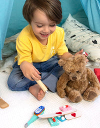 Montessori Wooden Doctor Kit, Pretend Play Medical Playset - Axel Adventures