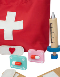 Montessori Wooden Doctor Kit, Pretend Play Medical Playset - Axel Adventures