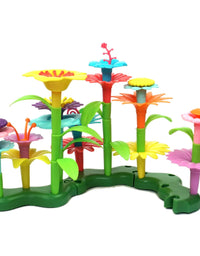 Build A Flower Garden, Colorful Flower Stacking Toddler Toy 112 Pcs - Axel Adventures
