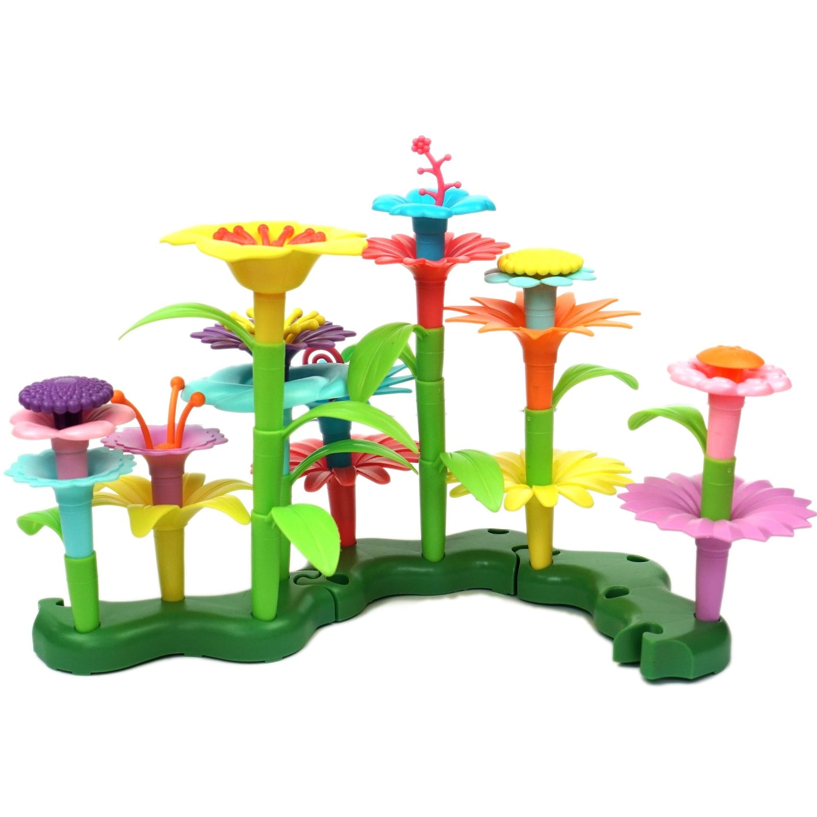 Build A Flower Garden, Colorful Flower Stacking Toddler Toy 112 Pcs - Axel Adventures