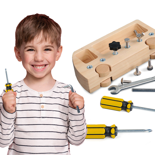 Montessori Screwdriver Board Set Wooden Busy Board Axel Adventures