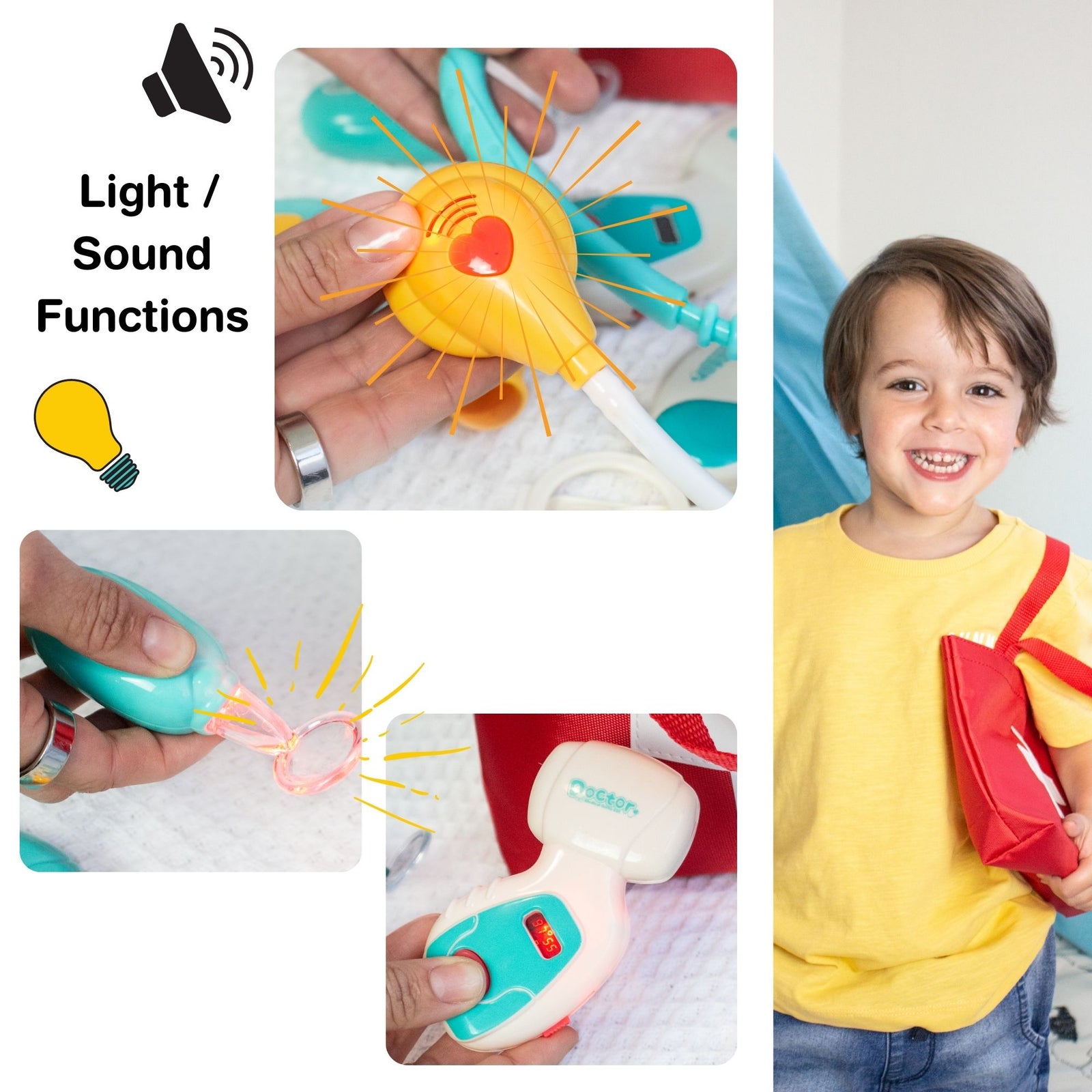 Pretend Play Doctor Kit with Light and Sound - Axel Adventures