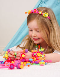 Pop Beads Jewelry making Kit for Kids, Jewelry making Crafts with Sequin Hip bag - Axel Adventures
