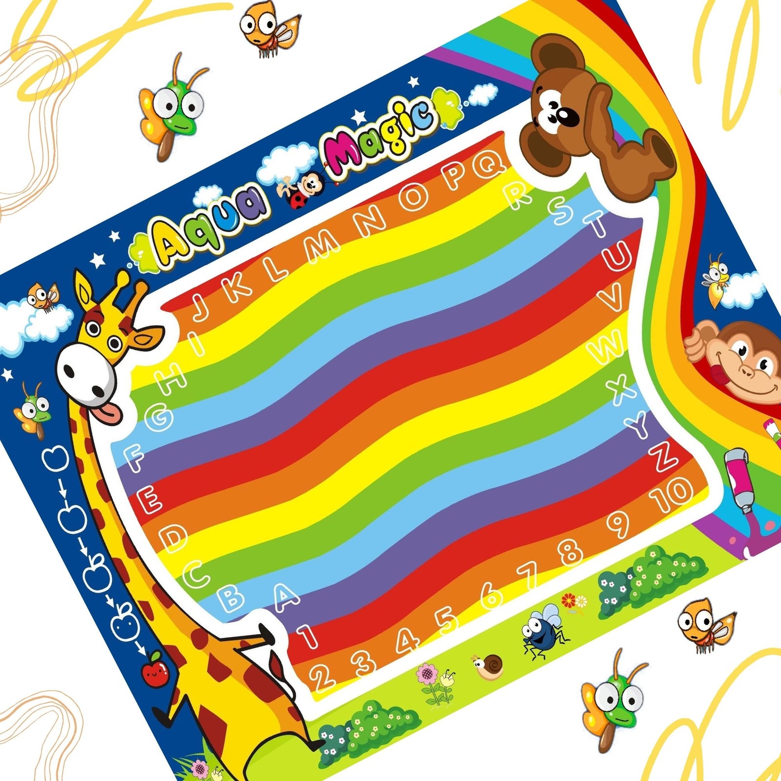 Aqua Magic Doodle Mat for Toddlers, Mess Free Drawing Mat, Colourful Toddler Toy - Axel Adventures