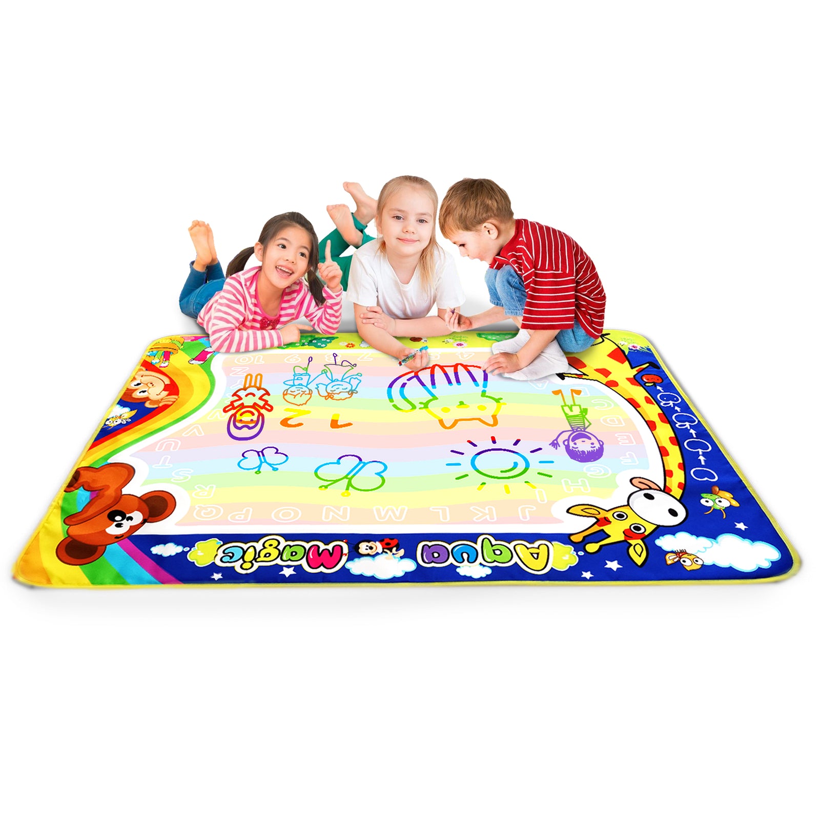 thumbnail image 2 of Water Doodle Mat,Kids Painting Mat, Toddlers Drawing Writing Toys Reusable Coloring Mat Birthday Christmas Gifts 3 4 5 6 7 8 Years Old Boys Girls 2 of 10
