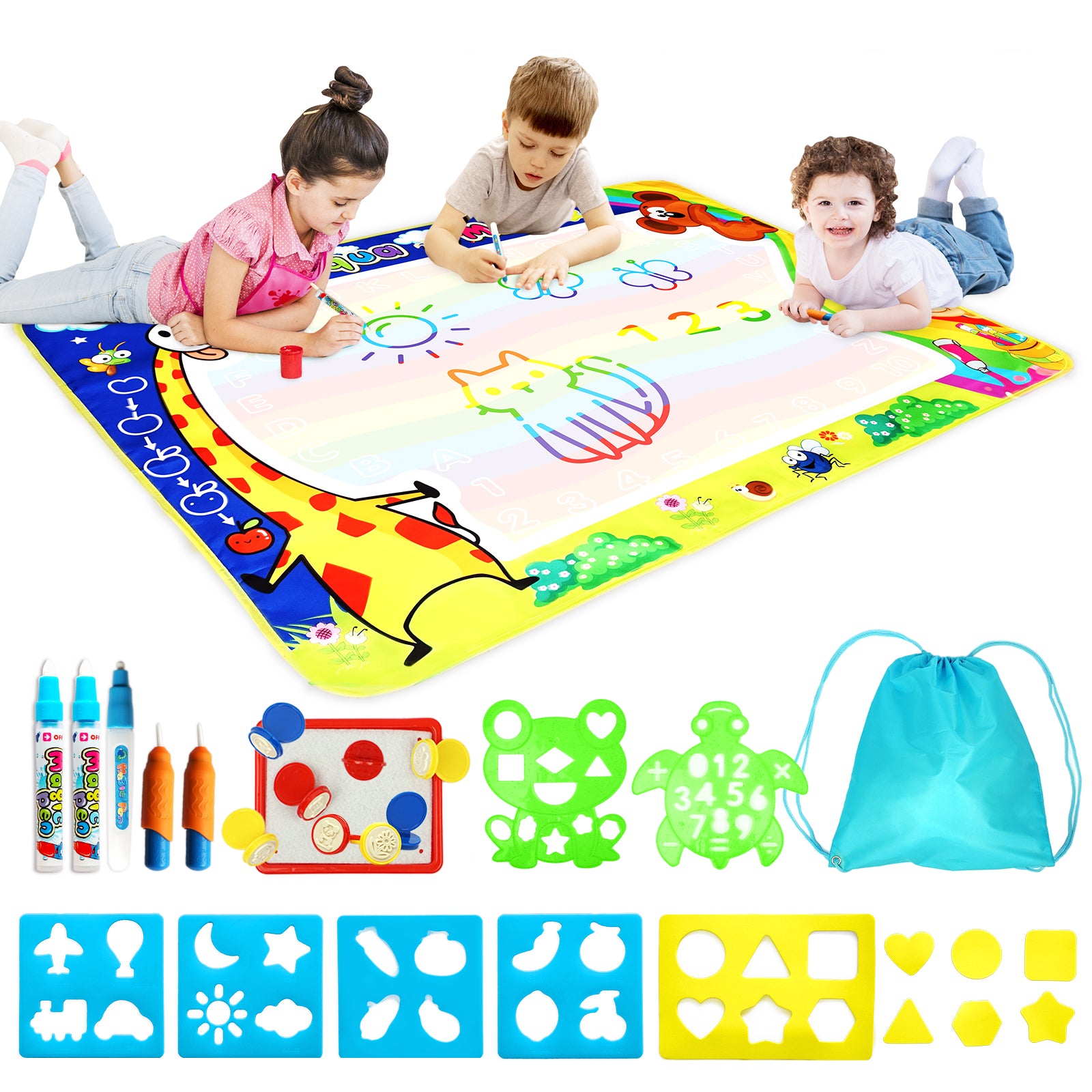 Water Doodle Mat for Toddlers, Preschooler Aqua Drawing Mat - Axel Adventures