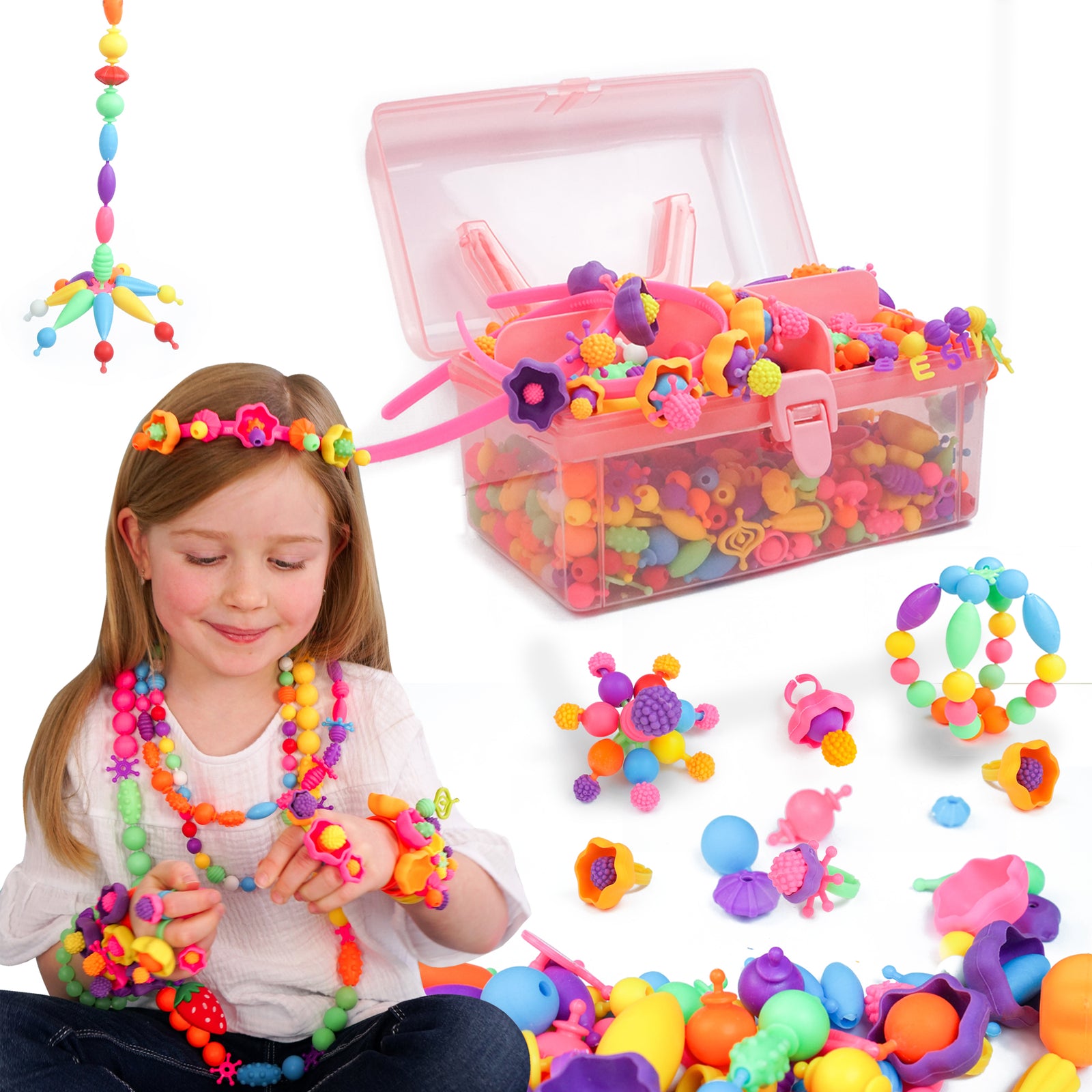 Pop Beads Jewelry making Kit for Kids, Crafts Beading Kit for Girls - Axel Adventures
