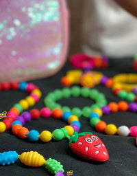 Pop Beads Jewelry making Kit for Kids, Jewelry making Crafts with Sequin Hip bag - Axel Adventures
